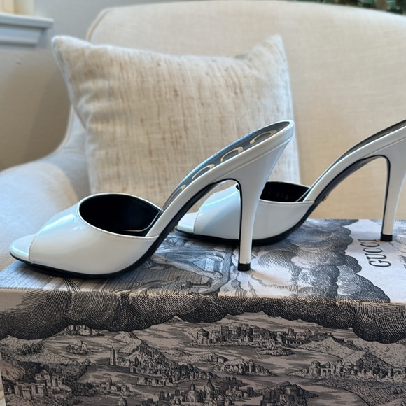 Gucci patent scarlet mule sz 6.5 color White (Authentic) - Picture 6 of 10
